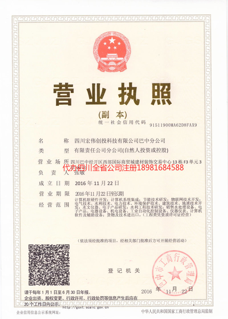 樟树樟树宏伟创投科技有限公司